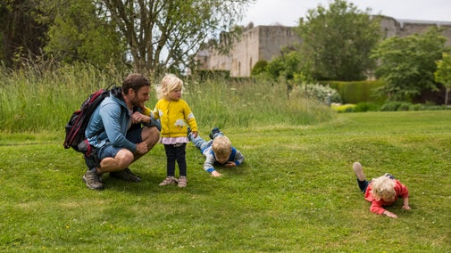 Visitors at Chirk Castle, Wrexham